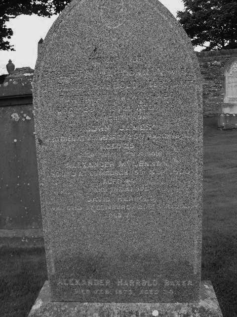 Photo of headstones/Robertina Harrold nee McLennan d1872 hdstn Wick cem